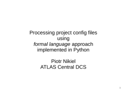 Processing project config files using formal language