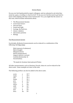 1 Science Basics Do you ever feel bamboozled by expert