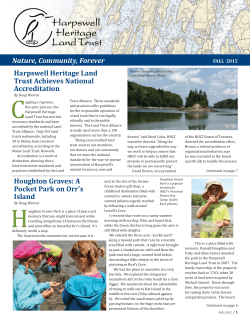 2015 Fall Newsletter - Harpswell Heritage Land Trust