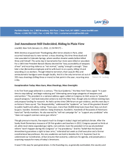 2nd Amendment Still Undecided, Hiding In Plain View