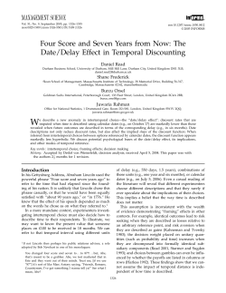 Read, Daniel, Shane Frederick, Burcu Orsel and Juwaria Rahman