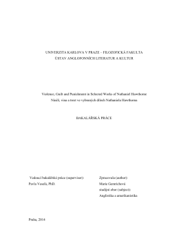 UNIVERZITA KARLOVA V PRAZE &ndash; FILOZOFICK&Aacute; FAKULTA