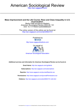 American Sociological Review - University of Minnesota Twin Cities
