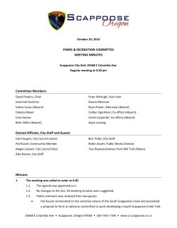 Minutes - City of Scappoose