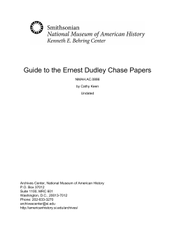 Guide to the Ernest Dudley Chase Papers