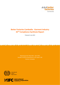 Better Factories Cambodia: Garment Industry 32nd Compliance