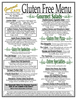 Gluten Free Menu