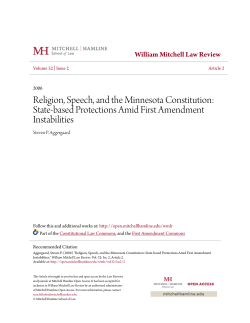 Religion, Speech, and the Minnesota Constitution