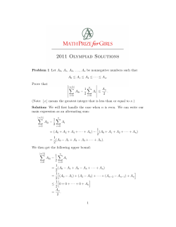 Olympiad Solutions - Math Prize for Girls