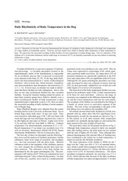 Daily Rhythmicity of Body Temperature in the Dog - J
