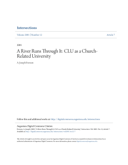 A River Runs Through It: CLU as a Church