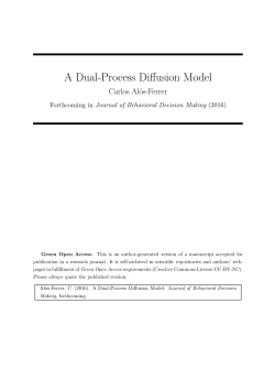 A Dual-Process Diffusion Model - Carlos Al&oacute;s