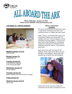 January 19, 2015 - L`Arche Sudbury