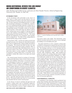 Micro-Geothermal Devices for Low