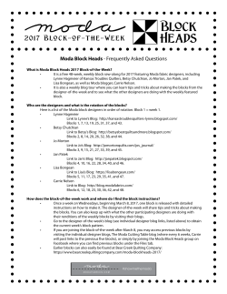 Block Heads 2017 Block-of-the-Week