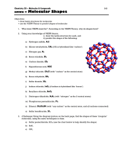 HMWK &ndash; Molecular Shapes