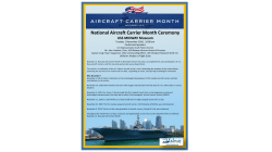 National Aircraft Carrier Month Ceremony