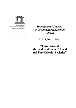 Pluralism and multiculturalism in colonial and post