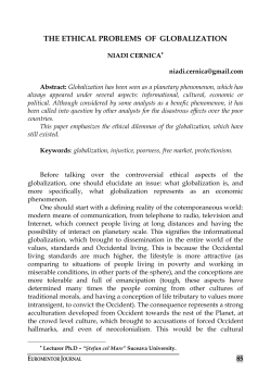 the ethical problems of globalization