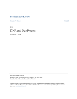DNA and Due Process - FLASH: The Fordham Law Archive of