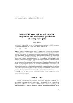 Influence of wood ash on soil chemical composition and