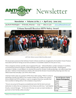 Newsletter - Anthony Forest Products Co.