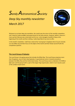 Sandy Astronomical Society Deep Sky monthly newsletter March 2017
