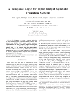 A Temporal Logic for Input Output Symbolic Transition Systems