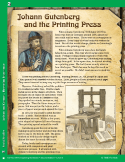 Johann Gutenberg and the Printing Press