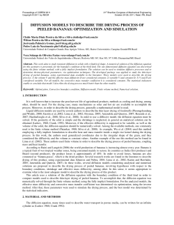 diffusion models to describe the drying process of peeled