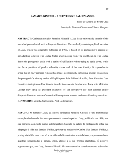 10 JAMAICA KINCAID &ndash; A SUBVERSIVE FALLEN ANGEL Tarso do