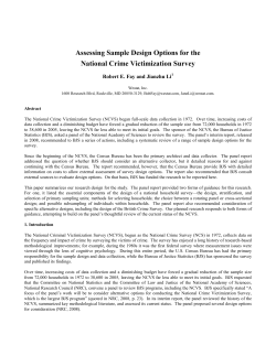 Assessing Sample Design Options for the National Crime