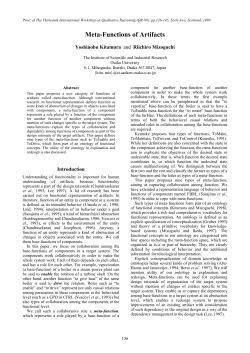 Meta-Functions of Artifacts