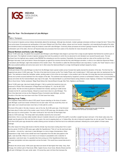 Glacial Retreat and Early Lake Michigan Distant Contact Moving in