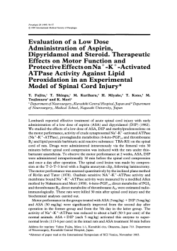 Evaluation of a low dose administration of aspirin