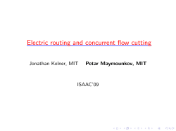Electric routing and concurrent flow cutting - PDOS