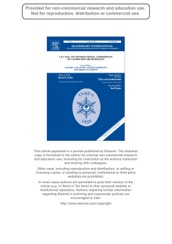 In: Quaternary International 251