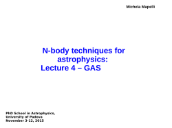 N-body techniques for astrophysics: Lecture 4 &ndash; GAS