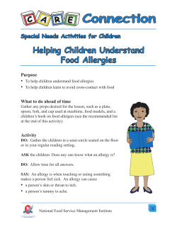 Helping Children Understand Food Allergies