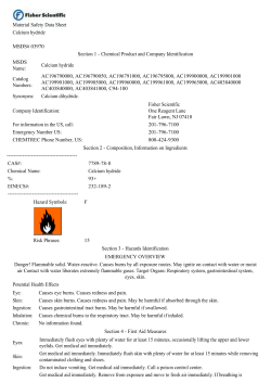 Material Safety Data Sheet Calcium hydride MSDS