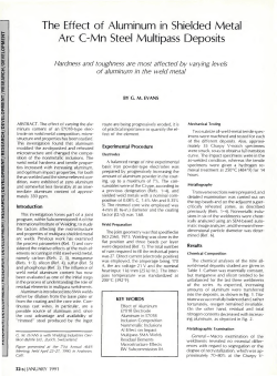 The Effect of Aluminum in Shielded Metal Arc C