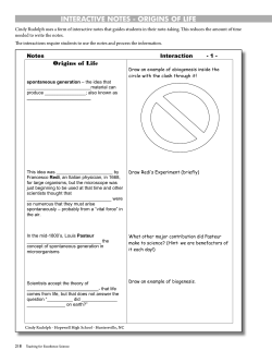interactive notes - origins of life