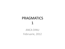 PRAGMATICS
