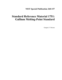 Standard Reference Material 1751: Gallium Melting-Point