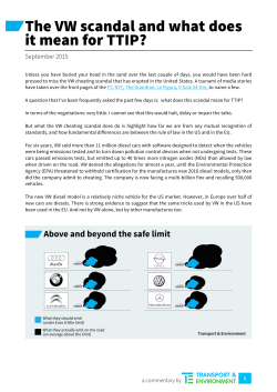 2015 09 24 The VW scandal and what does it mean for TTIP