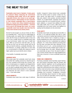 The MeaT To eaT - GRACE Communications Foundation