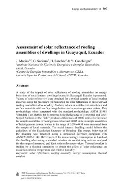 Assessment of solar reflectance of roofing assemblies of