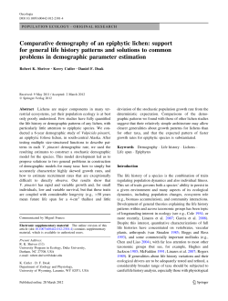 Comparative demography of an epiphytic lichen