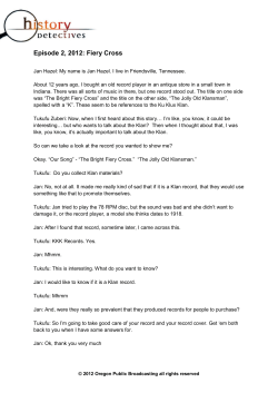 Episode 2, 2012: Fiery Cross