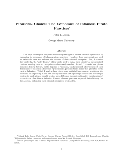 Pirational Choice: The Economics of Infamous Pirate Practices*